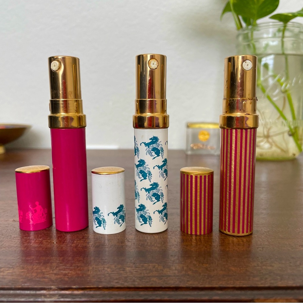 Empty Elizabeth Arden travel bottles